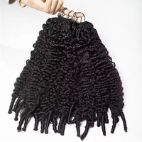 Prix d'usine, vente en gros de cheveux humains bouclés birmans pour tresses bohèmes, cheveux indiens bruts non traités en vrac pour tressage