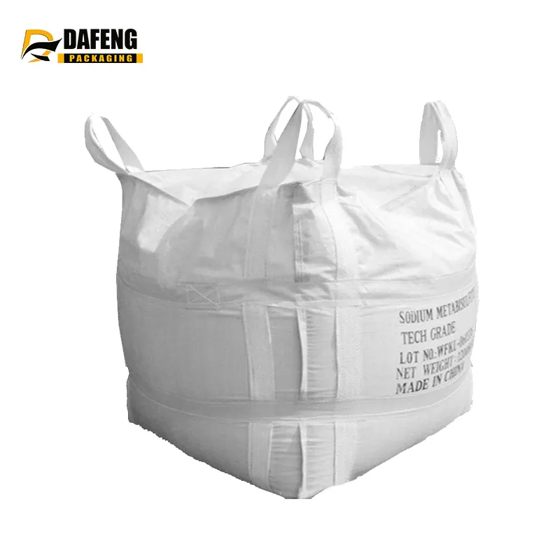 Afeng china fornecedor pp tecido a granel grande bolsa/saco jumbo para embalagem pedra, refeição de peixe, açúcar, cimento, areia