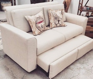Comfortable Home Furniture Hotel 3 Seat Wood Frames Fabric <strong>Leather</strong> Living Room Folding <strong>Sofa</strong> <strong>Bed</strong> with <strong>Storage</strong> - Product Image 5