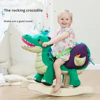 Cheval à bascule en bois style moderne Animal à bascule Fauve à bascule Jouet à bascule Chaise à bascule pour bébé en peluche Cerf Cheval à bascule pour enfants
