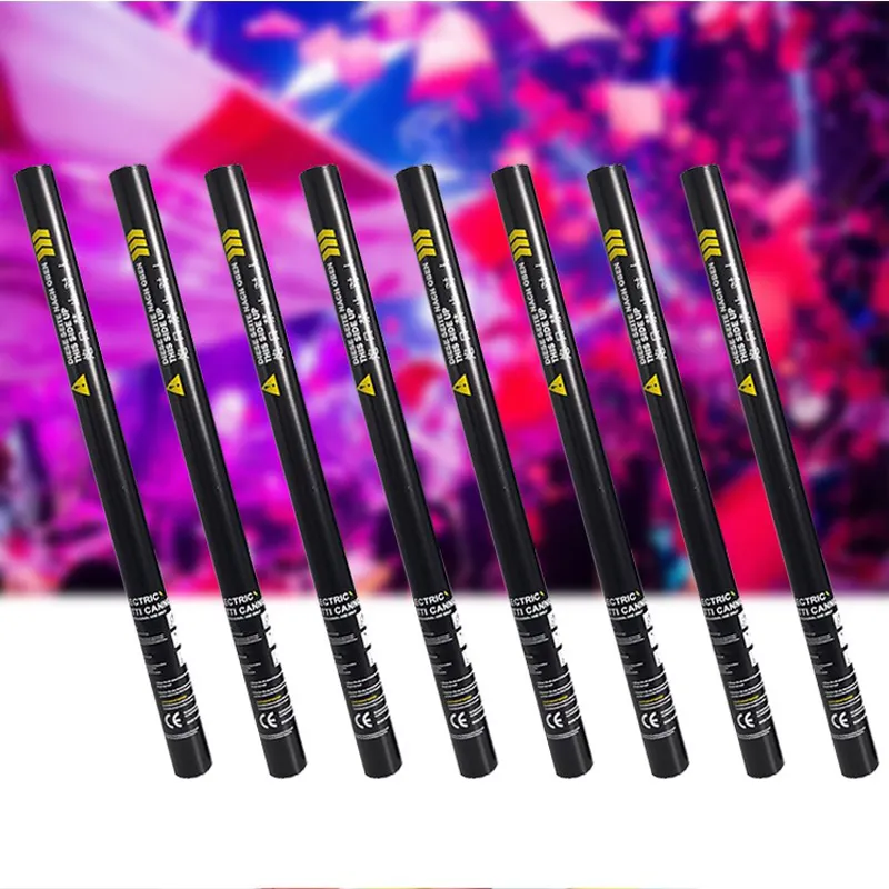 Электрическая трубчатая пушка с конфетти, черная пусковая установка для стрельбы, огнестойкая Радужная пушка 80 см 20 футов