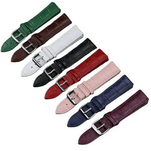 Wholesale 10mm watch strap leather-2021 New Design Colorful High Quality Wide Strap Genuine Vintage Tanned Leather Luxury Wrist Watch Band Leather Watch Strap