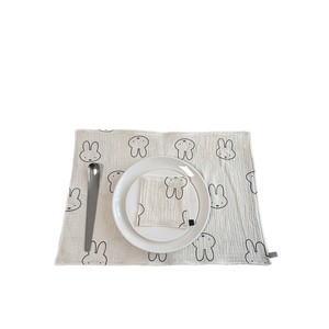 Napperon carré en bambou style Instagram, motif lapin Miffy japonais, doux pour la peau, serviette de table domestique, tapis résistant à la chaleur - Product Image 5