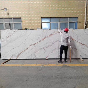 TMZ 7001 Calacatta Gold PD, Piedra Artificial, Cuarzo Blanco Estampado, Diseño Moderno de Lujo, Gran Losa Pulida, Encimera de Cocina para Hotel - Product Image 2