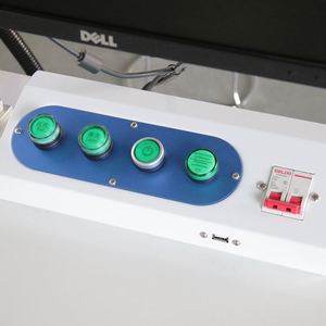 เครื่องเลเซอร์ CO2 60W ระบายความร้อนด้วยอากาศ สำหรับพิมพ์โลโก้บนผ้าหนังและป้ายสินค้า ใช้งานง่าย รองรับไฟล์ DXF/PLT/BMP/AI แบบตั้งโต๊ะ - Product Image 3