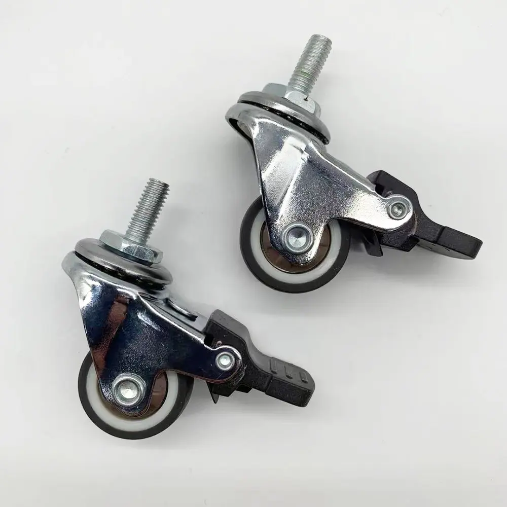 WBD хромированные колеса 50 мм TPR фиксированные/поворотные ролики колеса для небольшой мебели