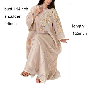 Nouvel arrivage de vêtements ethniques pakistanais tendance de la mode pour femmes musulmanes décoration de fête <span class=keywords><strong>robe</strong></span> de prière robes pour femmes voilées - Product Image 2