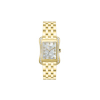 Chic Courbe MOP Carré Cas Alliage Bande Verre Cadran Quartz Mouvement Montre De Mode