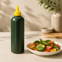 Bouteille distributrice d'huile d'olive en plastique de qualité alimentaire sans BPA, anti-fuite, rechargeable, pour cuisine et sauce BBQ