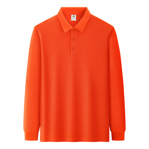 IStapromo Gifts – Nouveauté Automne/Hiver : Polo à manches longues, couleur unie, col à revers, personnalisable pour uniforme scolaire, en coton peigné - Product Image 3