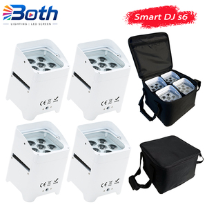 ไฟพาร์ LED ไร้สาย S6 6x18W RGBWA+UV 6-in-1 ใช้แบตเตอรี่ ควบคุมผ่านแอพ WiFi สำหรับงานแต่งงาน ดีเจ และเวที - Product Image 1