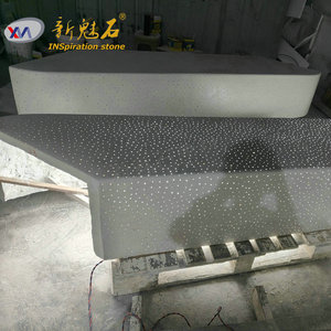 Nuevos Materiales de Construcción de Piedra, Banco de Hormigón Prefabricado Gris de Alta Resistencia para Uso en Interiores y Exteriores, Parques - Product Image 3