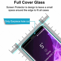Protecteur d'écran pour Samsung, en verre trempé pour Galaxy S22, S21, S10, S20, S9, S8, S10e, Note 8, 9, 10 Plus, 20 Ultra, liquide UV, 9H