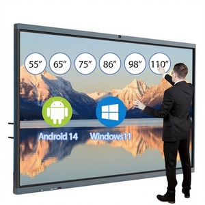 Bảng tương tác thông minh 4K All in One kích thước 65 75 86 98 110 inch, màn hình cảm ứng, bảng viết kỹ thuật số dành cho lớp học - Product Image 1