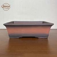 Pot à succulentes rustique ZISHA, pot décoratif pour bonsaï, 9,84 pouces, respirant, non verni, avec trou de drainage, pour arbre, hôtel, intérieur