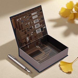 Caja de Regalo Magnética Personalizada con Diseño de Libro Hueco para Empaque de Cosméticos de Lujo, con Grabado, Laminado Mate y Reciclable, de Algodón - Product Image 3
