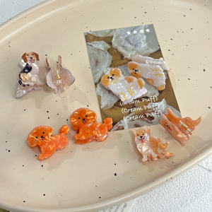 Cartone animato divertente animale Corgi Clip di cane carino 5cm Clip laterale per i bambini rotto forcina stile dolce - Product Image 3