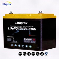 Batterie Lifepo4 haute capacité 24V 100AH Grade A RV Bluetooth Smart BMS Prise Anderson 6000 Cycles CE RoHS IP67