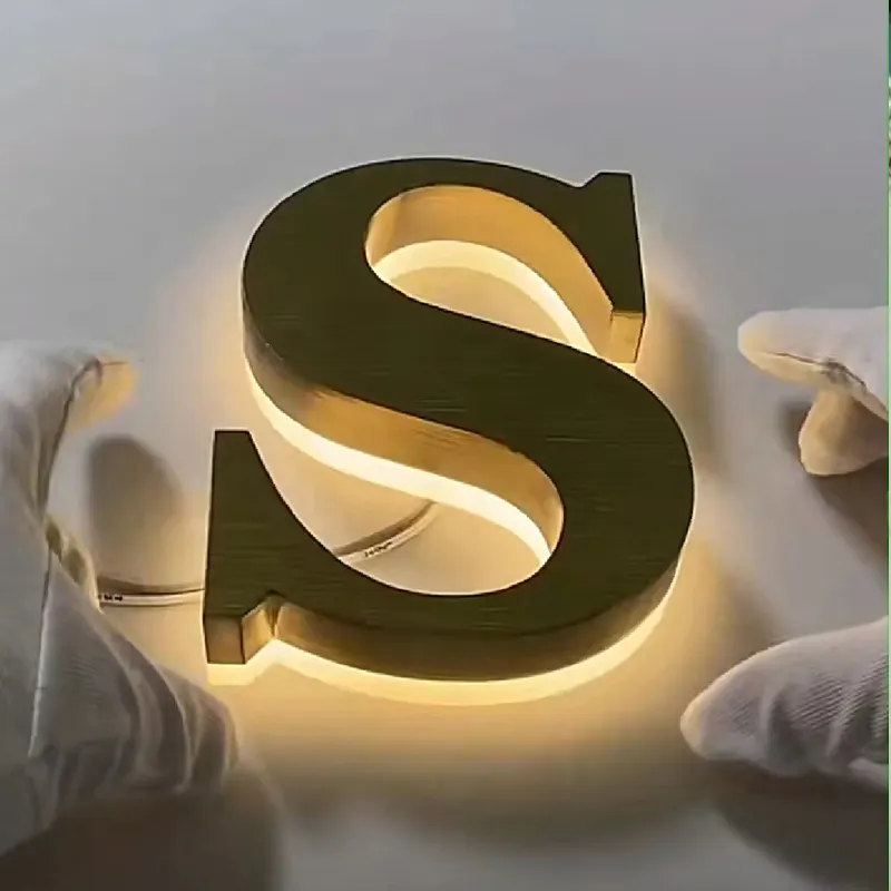 Gold Color Laser Cut Acrylic Alphabet Mirror Letters Metal Letter For Interior Wall Signs