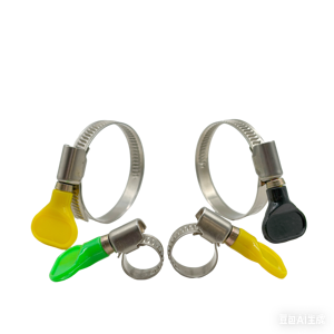 Collier de serrage Tianjin avec poignée <span class=keywords><strong>à</strong></span> clé en acier inoxydable 304 poli 9 mm, diverses tailles, coloré, pour raccordement de tuyaux - Product Image 1