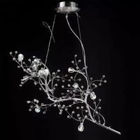 Lustre créatif en forme de branche d'arbre PM, design personnalisé, lampe suspendue en cristal, éclairage décoratif