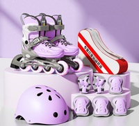Vente en gros Patins à coque rigide en cuir PU Patins à tête de frein réglable en caoutchouc Double patins à roulettes de haute qualité