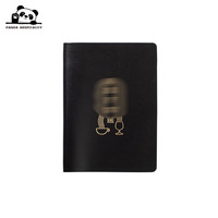 Couverture de menu en cuir avec logo en relief noir, reliure à vis interne, pour restaurants et grossistes sur mesure