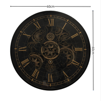 Horloge murale à piles, mouvement à quartz, affichage à aiguilles, style antique, design contemporain en fer forgé, nouvelle conception, directement de l'usine