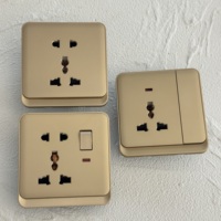 Interruptor de pared eléctrico de doble polo de 86 paneles PC 2026, 250V 20A, regulador de intensidad moderno para Reino Unido con toma USB-C