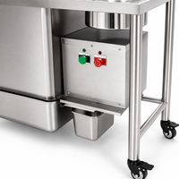 Table de panure pour chaînes de restauration rapide, spécifications identiques à KFC, table de préparation en acier inoxydable sur roulettes pour l'opération de panure des ailes et cuisses de poulet