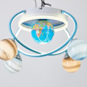 Lampada creativa per la stanza dei <span class=keywords><strong>bambini</strong></span> luce del soffitto di personalità del ragazzo luce del soffitto universo girovagante terra Satellite dei cartoni animati lampadario - Product Image 6
