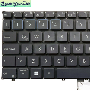 คีย์บอร์ดแล็ปท็อปแบ็คไลท์รุ่น lla Latin Ai สำหรับ Asus expertbook <span class=keywords><strong>B5</strong></span>คีย์บอร์ด0KNX0-1822IT00 B3404 B5404ใหม่เอี่ยมขอบสีฟ้า1234 - Product Image 2