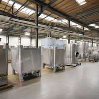 Cuve de Fermentation de Vin en Acier Inoxydable 304 de 5000L à Couvercle Fermé, Pliable, avec Chemise de Refroidissement, Garantie 1 An, Longue Durée de Vie