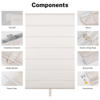 Tamaño personalizado varios tipos de colores filtrado de luz cortinas romanas inalámbricas para ventanas
