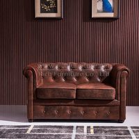 Causeuse chesterfield salon petit canapé tufté soufflé moderne luxe chesterfield 2 places canapé