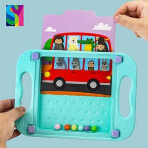 SY Kids Toy Mê Cung Cán Bóng Đồ Chơi Giáo Dục Trò Chơi Cầm Tay Trẻ Em Mê Cung Bằng Nhựa Cân Bằng Trò Chơi Thẻ Câu Chuyện Hai Mặt - Product Image 3