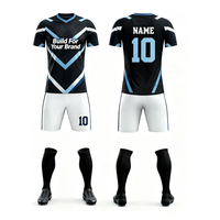 Ensemble d'uniformes de football personnalisés, maillot de football en polyester à séchage rapide avec logo personnalisé, nom et numéro pour équipe, club, OEM, ODM