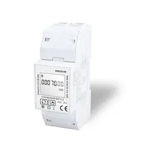 Din Rail Single Phase 2 Wire Energy Meter Power Meas Electric Meter