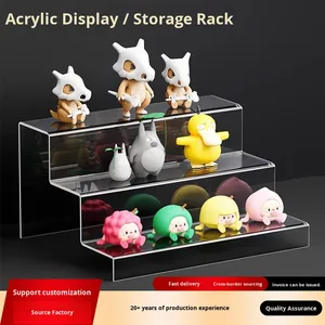 <strong>Acrylic</strong> <strong>Display</strong> <strong>Rack</strong> Support Customized Layers Transparent <strong>Acrylic</strong> Ladder Storage <strong>Rack</strong> For Goods <strong>Display</strong> - Product Image 5