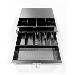 LASPACK Tiroir-caisse en métal 410mm RJ11 RJ12 Tiroir de caisse enregistreuse pour système de point de vente Supermarché Vente au détail - Product Image 2