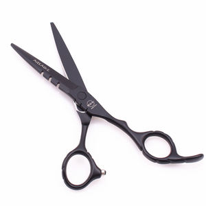 Tijeras de peluquería 5,5 '6 "Japón acero tijeras de corte de pelo tijeras de adelgazamiento tijeras de pelo negro A1010 - Product Image 2