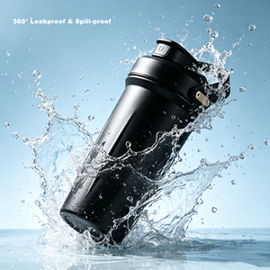 Shaker à protéines en acier inoxydable écologique 700 ml, bouteille isotherme en métal, anti-fuite, inodore, gourde réutilisable - Product Image 2