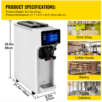 VEVOR SIHAO 1000W 10-20L/H Eenvoudig te bedienen ijsmachine voor één smaak
