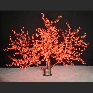 Vente directe usine Longteng – Ornements de Noël en résine rouge pour jardin extérieur, <span class=keywords><strong>cerisier</strong></span> artificiel lumineux à <span class=keywords><strong>LED</strong></span> IP65 de 1,8 m - Product Image 4