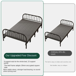 <span class=keywords><strong>Lit</strong></span> moderne double pliant en fer <span class=keywords><strong>Lit</strong></span> simple pour adulte avec planche rigide pour dortoir Salle de location Pause déjeuner - Product Image 3