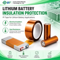 Ruban isolant en polyimide de 0.05mm, adhésif en silicone, isolation électrique haute température pour PCB SMT, électronique, batterie, moteur