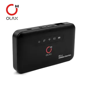 OLAX MF6875 4g Lte واي فاي جهاز توجيه مزود بنقطة اتصال RJ45 مودم واي فاي 300 ميغابت في الثانية مع قوي الطاقة 2600mAh