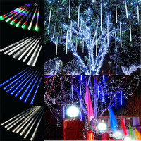 Meteor Shower LED Seven-color Flash String Lamp Full of Stars Outdoor Waterproof Bright Decorative Tree String Light