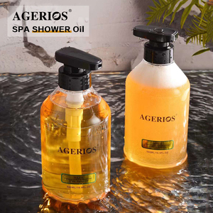 Huile de bain Agerios bio de qualité supérieure Ingrédients à base de plantes Gel douche liquide hydratant pour peaux sensibles et sèches - Product Image 1