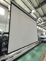 Écran de projection motorisé blanc mat de 120 pouces, montage mural extérieur, automatique